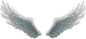 Angel Wings Spread Black Background PNG image