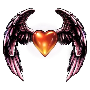 Angel Wings Up, Human Heart Down Png 06282024 PNG image