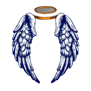Angel Wings With Halo PNG 05042024 PNG