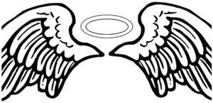 Angel Wingsand Halo Outline