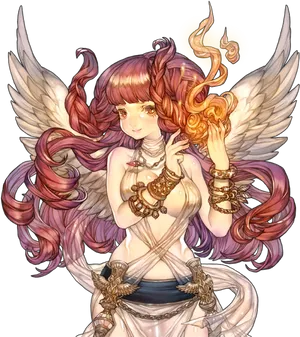 Angel_with_ Curly_ Hair_ Artwork