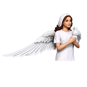 Angel With Dove PNG Yvr62