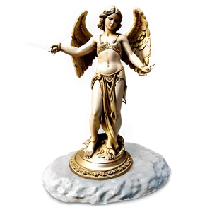 Angel With Sword Statue PNG Pjx