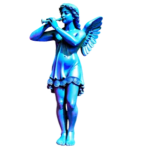 Angel With Trumpet Statue PNG Pua