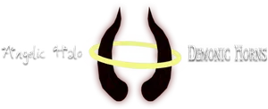 Angelic Haloand Demonic Horns PNG image