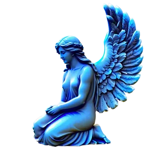 Angelic Statue Outline PNG Mru81