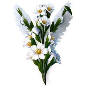 Angelic White Flowers PNG 04292024