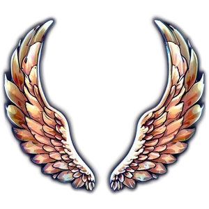 Angelic Wings Emblem PNG 05042024