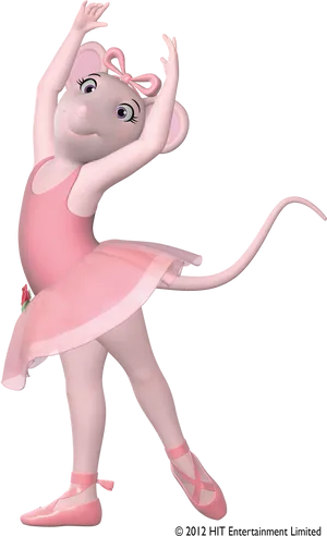 Angelina Ballerina Dancing Character PNG image