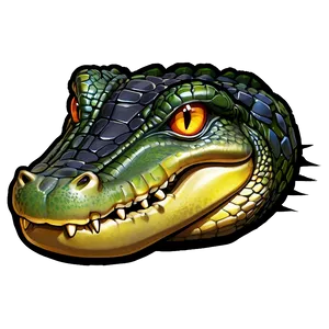 Angry Alligator Graphic PNG Sun10