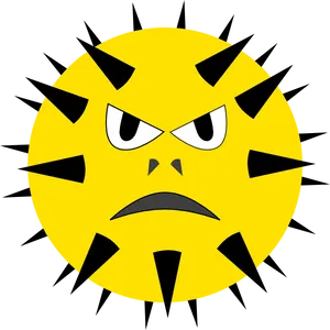 Angry Bacteria Cartoon Illustration