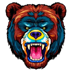 Angry Bear Head Design PNG 93 PNG