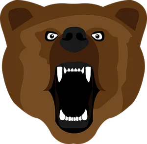 Angry Bear Vector Illustration PNG image