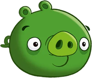 Angry Birds Green Pig Character PNG image