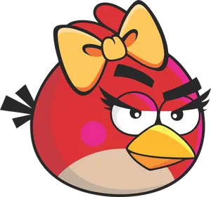Angry Birds Red Female Character PNG image