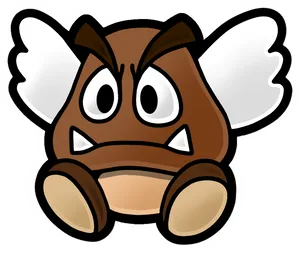 Angry Brown Creature Illustration PNG image