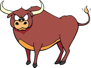 Angry Cartoon Bull PNG image