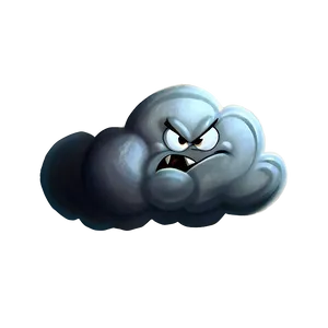 Angry Cartoon Cloud Png 05252024 PNG image