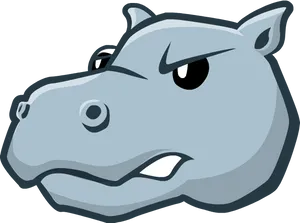 Angry Cartoon Hippo