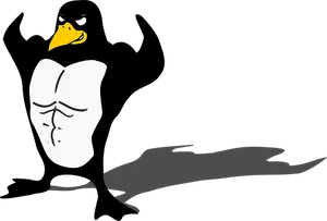 Angry Cartoon Penguin