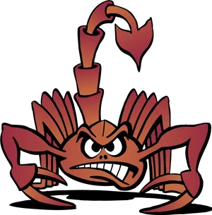 Angry Cartoon Scorpion PNG image