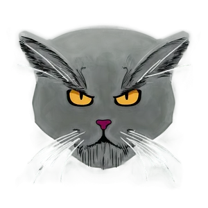 Angry Cat Face Png 06122024 PNG image