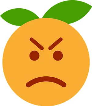 Angry Clementine Emoji PNG image