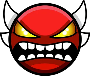 Angry Devil Emoji Illustration PNG image
