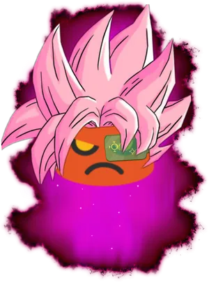 Angry Emoji Super Saiyan Transformation PNG image