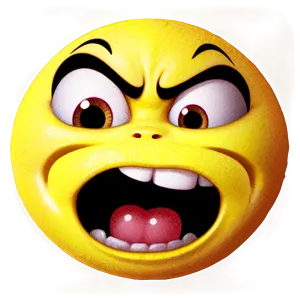 Angry Emoji With Black Background PNG Joh PNG