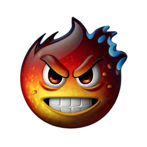 Angry Emoji With Fire PNG 05252024 PNG