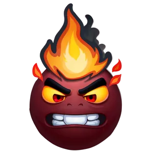 Angry Emoji With Fire PNG 11 PNG