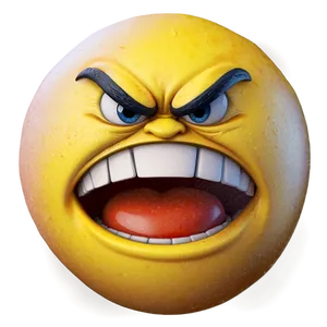 Angry Emoji With Frown PNG Ytj9 PNG