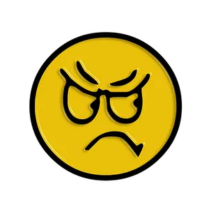 Angry Face Emoji Black Background PNG image