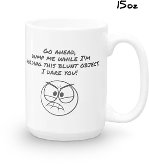 Angry Face Mug15oz PNG image