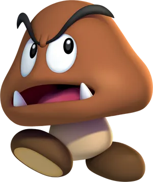 Angry_ Goomba_ Character_ Render PNG image