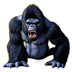 Angry Gorilla Clipart PNG 06252024