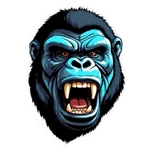 Angry Gorilla Comic Style Png 06252024 PNG image