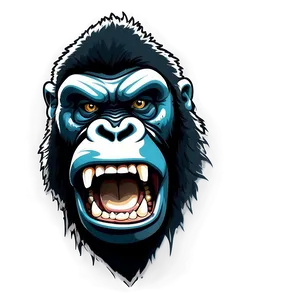 Angry Gorilla Comic Style PNG 06252024 PNG