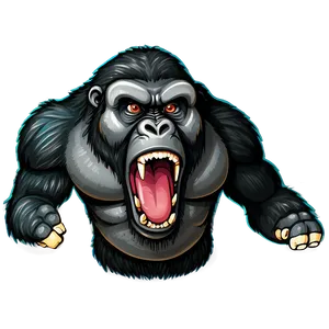 Angry Gorilla Drawing Png Ahq24 PNG image