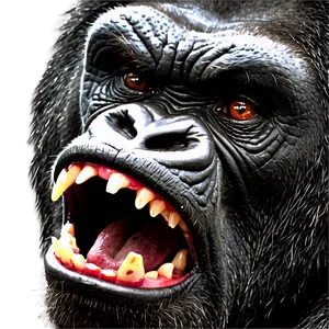 Angry Gorilla Face Illustration PNG 37 PNG