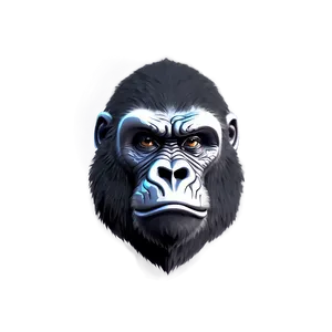 Angry Gorilla Face Illustration PNG Ydm32 PNG