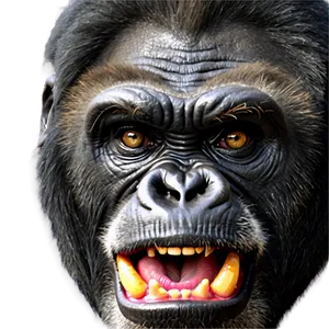 Angry Gorilla Face PNG 06252024 PNG