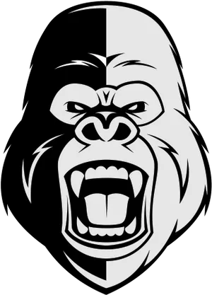 Angry Gorilla Graphic PNG image