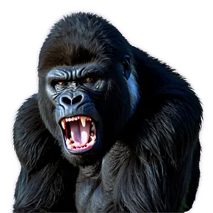 Angry Gorilla Growling Png Iso66 PNG image