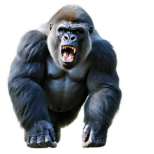 Angry Gorilla Growling PNG Ugh
