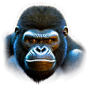 Angry Gorilla In Jungle PNG Bsg