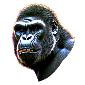 Angry Gorilla Outline PNG 71