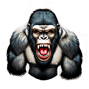 Angry Gorilla Tattoo Design PNG 06252024 PNG