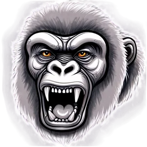 Angry Gorilla Tattoo Design PNG Ycq23 PNG